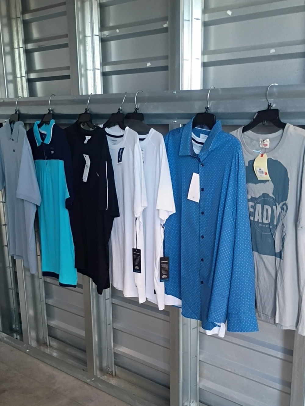 7 XL Men's Shirts in Blue & Gray, Polos, Crew Neck, Button Down, Klein, Cole +Mo
